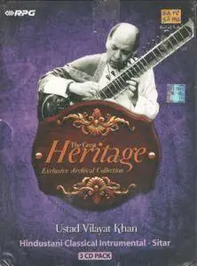 Ustad Vilayat Khan - The Great Heritage 1955-1990 (2010) {3CD Pack, Indian Classical Sitar - Saregama/RPG - Collector Edition}