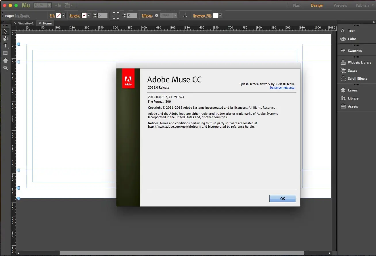 Adobe Muse CC 2015.0.0.597 Multilangual Mac OS X