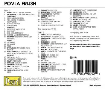 Povla Frijsh - The Complete Recordings, 1926-1942 (1994) {2CD Set, Pearl GEMM CD 9095}