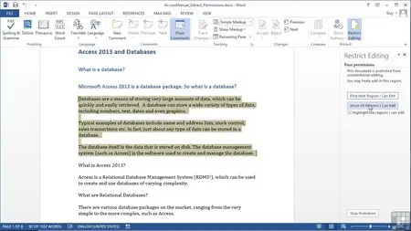 Learning Microsoft Word 2013