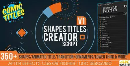 Shapes Titles Creator - Script & Project for After Effects (VideoHive)