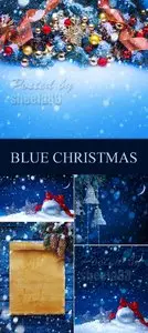 Stock Photo - Blue Christmas Backgrounds