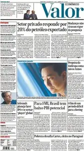 Jornal Valor Econômico em PDF, Segunda, 22 de Abril de 2013