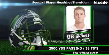 Football Player Headshot Transition - Project for After Effects (VideoHive)