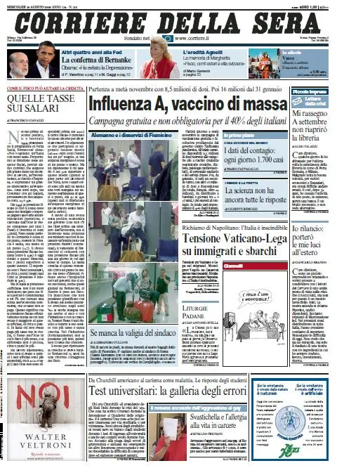 Il Corriere della Sera (26-08-09)