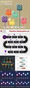 Vectors - Timeline Infographics 50