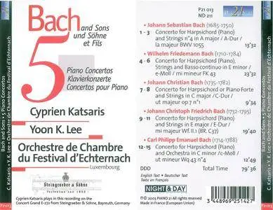 Cyprien Katsaris, Yoon K. Lee - Bach and Sons: 5 Piano Concertos (2003)