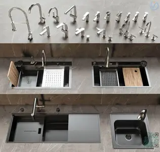 Sink Faucet 3D Model Template