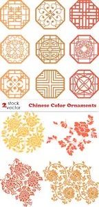 Vectors - Chinese Color Ornaments