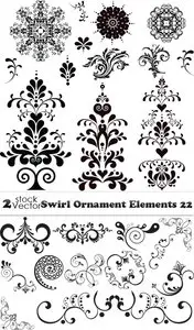 Vectors - Swirl Ornament Elements 22