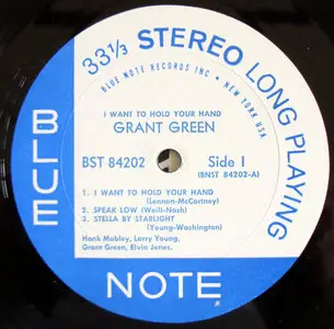 Grant Green - I Want To Hold Your Hand (Blue Note 84202, 2nd Pressing) LP rip in 24 Bit/ 96 Khz + Redbook 