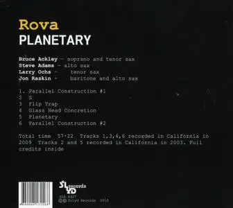 Rova Saxophone Quartet - Planetary (2010)