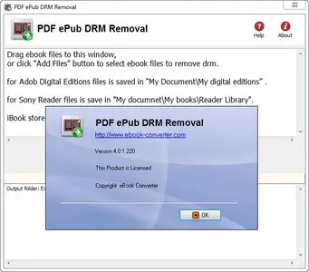 PDF ePub DRM Removal 4.0.1.220