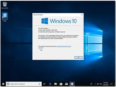 Windows 10 version 1809 Redstone 5 Build 17763.652