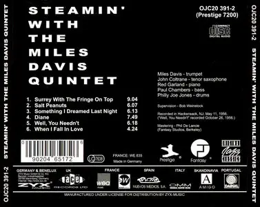 Miles Davis – Steamin’ With The Miles Davis Quintet (OJC-Prestige 1956)(20-Bit SBM Remastered)