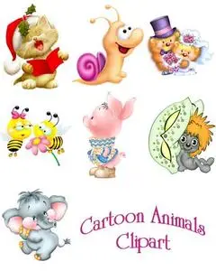 Cartoon Animals - PNG Clipart for Photoshop