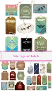 Vector Sale Tags and Labels qBee