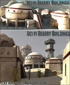 DEXSOFT-GAME: Sci-Fi Desert Buildings model pack