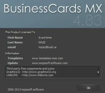 Mojosoft BusinessCards MX 4.83