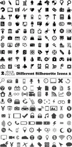 Vectors - Different Silhouette Icons 2