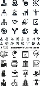 Vectors - Silhouette Office Icons