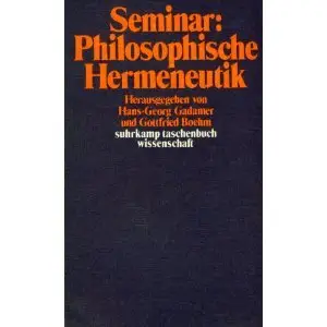 Seminar philosophische Hermeneutik (Suhrkamp Taschenbuch Wissenschaft ; 144) (repost)