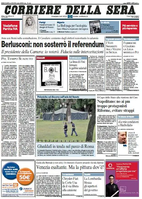 Il Corriere della Sera (10-06-09)