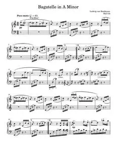 Bagatelle In A Minor "Fur Elise", WoO 59 - Ludwig van Beethoven, Matthew Edwards (Piano Solo)