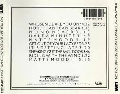 Matt Bianco - Whose Side Are You On (1984) [199?, Reissue]