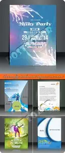 Business flyer brochure and magazine cover vector 7