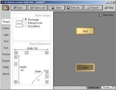 Portable 3D Button Creator Gold 3.03