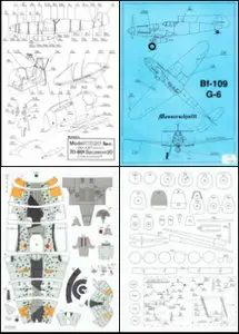 ModelCard 023 Messerscmitt Bf-109 G-6 [Paper model]