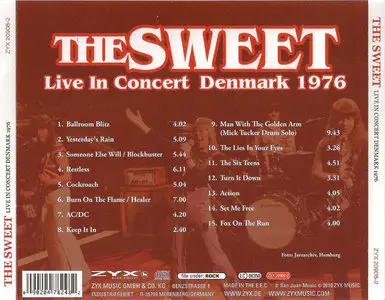 The Sweet - Live In Concert Denmark 1976 [2010, ZYX 20908-2]