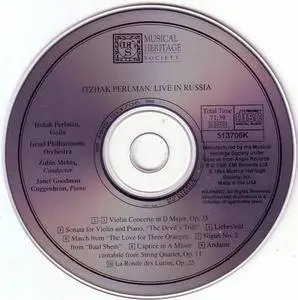 Itzhak Perlman - Live In Russia (1990) {1994 Musical Heritage Society Ltd.} **[RE-UP]**
