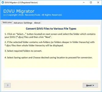 RecoveryTools DJVU Migrator 2.0