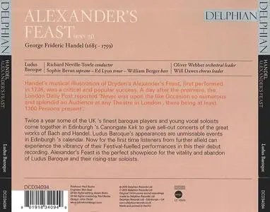 Richard Neville-Towle, Ludus Baroque - George Frideric Handel: Alexander's Feast (2010)