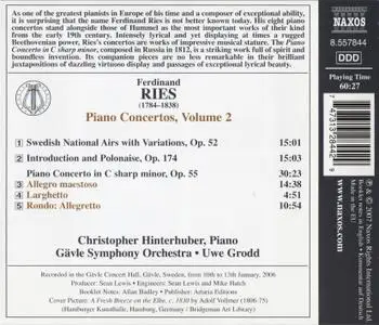 Christopher Hinterhuber - Ferdinand Ries: Piano Concertos, Vol. 2 (2007) (Repost)