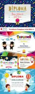 Vectors - Certificate Templates with Kids 17