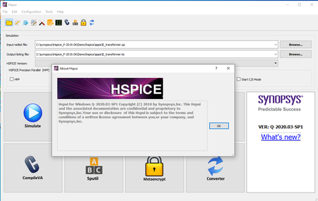 Synopsys HSPICE vQ-2020.03-SP1