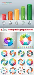 Vectors - Shiny Infographics Set