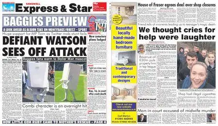 Express and Star Sandwell Edition – August 07, 2018