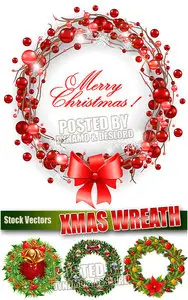 Xmas wreath - Stock Vectors
