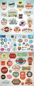 Various Stickers & Labels Vector