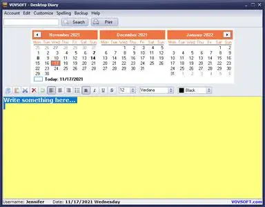 VovSoft Desktop Diary 1.3 + Portable
