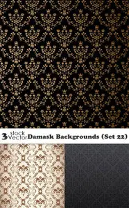 Vectors - Damask Backgrounds (Set 22)