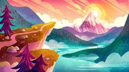 Illustrated Environments: Draw a Stylised Landscape Scene in Procreate