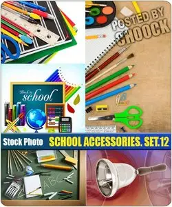 Stock Photo: School accessories. Set.12