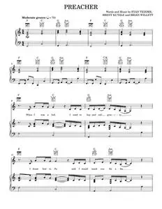 Preacher - One Republic, OneRepublic (Piano-Vocal-Guitar)