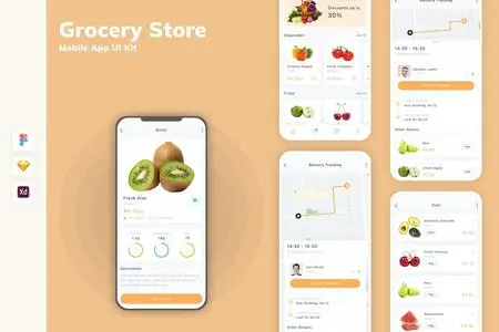 Grocery Store Mobile App UI Kit