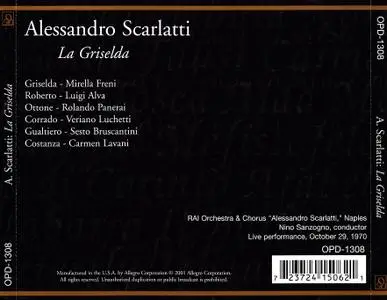 Nino Sanzogno, RAI Orchestra & Chorus 'Alessandro Scarlatti', Mirella Freni - Alessandro Scarlatti: La Griselda (2001)